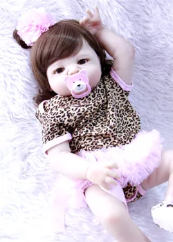 DOLLMAI 55cm plin de Silicon Renăscut Baby Doll copii Playmate Cadou Pentru Fete de 22 Inch Copilul în Viață Jucării Pentru Buchete Papusa Bebe Renăscut