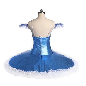 De Înaltă Calitate Personalizate Dimensiune 12 Straturi Copii Fete Profesionale Balet Tutu Albastru