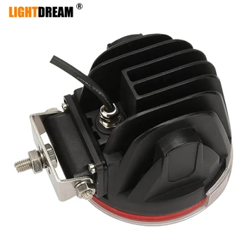 LightDream 60W Rotund Lumini de Lucru Led Negru / Rosu 12V 24V Pod lumini, Auxiliar, de Conducere, de Lumină, lumini de Ceata Auto x2pcs/loturi