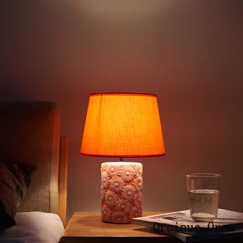 Moderne, Creative, Flori de Lampă de Masă sufragerie Dormitor Lampă de Noptieră Nordic Simplu cu LED-uri de Culoare Ceramice Lampă de Masă