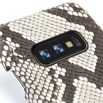 Genuine Piele de Piton caz de telefon Pentru Samsung galaxy s10 S10 Plus S9 s7 s8 Plus Snakeskins acoperire pentru a50 A70 a8 a7 2018 Nota 10