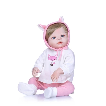 Corp plin de Silicon Renăscut Baby Doll Realiste Jucarii bebe fata renăscut Babydoll Copil bonecas Brinquedos Baie Jucărie NPK păpuși