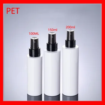 100/150/200ML de COMPANIE alb sticle de plastic w pulverizare de îngrijire a pielii cosmetice container Cosmetice de Ambalare Returnabile Sticle