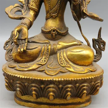 Statui de bronz Tantric Buddha decorate cu Alb Tara colectia de Buddha