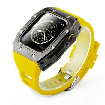 Compatibil cu Apple Watch Band 44mm serie 4/5/6/SE cu curea de metal iWatch cazul curea capac de protecție