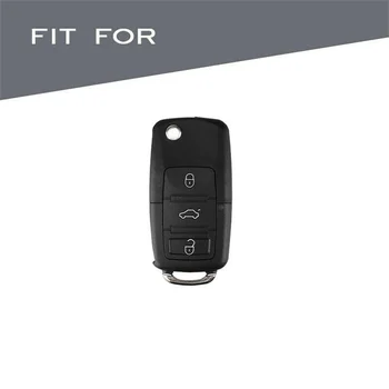 Aliaj de Zinc Flip Key Fob Acoperire Caz Piele Coajă de Piele Geanta Suport Pentru toate modelele VW Golf 6, Polo, Jetta Tiguan, Scirocco, Accesorii Styling