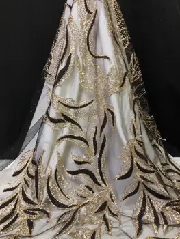 Lipit cu Sclipici tul tesatura SYJ-598813 pentru frumoasa rochie specială, lipite cu margele sclipici net Dantela Tesatura