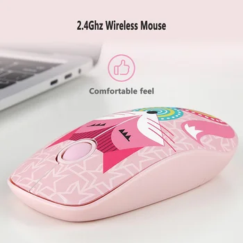 Micul Fox USB Wireless Mouse-ul Drăguț desen Animat Mouse de Calculator Ergonomic Laptop de Gaming Șoareci Optice Tăcut Mause Pentru Desktop Office