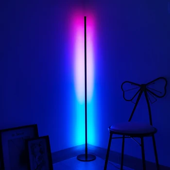 Modernă cu LED-uri RGB Suport Lămpi Decorative Colorate Lampa de Podea Camera de zi Interior de Iluminat Casa Luminii Colț Permanente Lumini pentru Podea