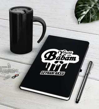 Personalizate Personalizate Frumos Tata Negru Notebook Pen Cana Termos Seti-2
