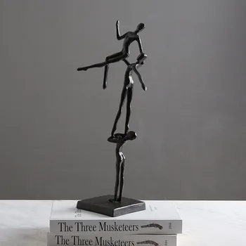 Creativ, Minimalist, Modern Metal de Trei persoane Sculptura Decor Acasă Artizanat Antic Sport Figurina Personaj Mobilier