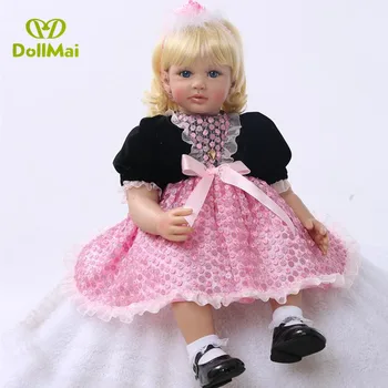 60cm Silicon Renăscut Baby Doll Jucarii Princess Toddler Copii Minunat Cadou Cadou Fete Brinquedos Colectie Papusa