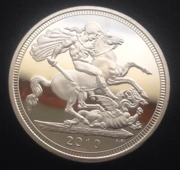 999 Argint Placat cu Regina marii britanii Suveran Monede ieftine personalizate în relief monede fierbinte vânzări duble față-verso monede comemorative