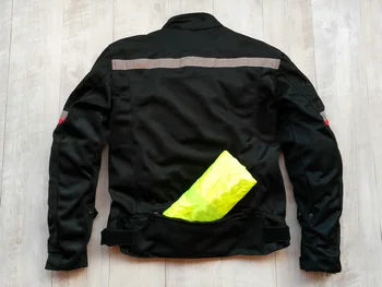 Negru/Alb Motocicleta Jacheta de Iarna Vânt Cald de Curse Off-road de Echitatie cu Protector Detașabil Căptușeală Pentru Honda