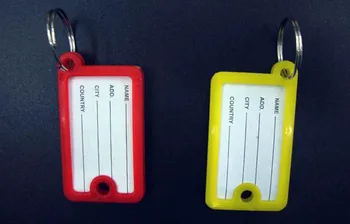 1000Pcs Dublu fețe de Plastic Dreptunghi Brelocuri bagaje tag-ul cheie Etichetă IDENTIFICARE pentru hotel Transport Gratuit