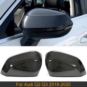 Fibra De Carbon Oglinda Retrovizoare Acoperă Capace Pentru Audi Q2 Q3 2018 2019 2020 Partea Din Spate Oglinda Acoperă Capace Shell Caz De Înlocuire
