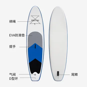 KOETSU albastru gri bord cu zbaturi barca gonflabila bord cu zbaturi schi de apă de fitness placă de surf parte canotaj sport bord sup bord cu zbaturi