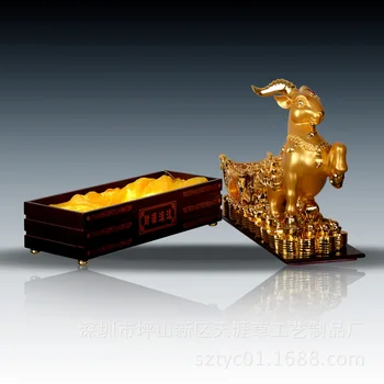 Shenzhen fabrică de vânzare en-gros de aur placate cu rășină ornamente Vietnameză Vin Meserii Yangla varza bani în plus