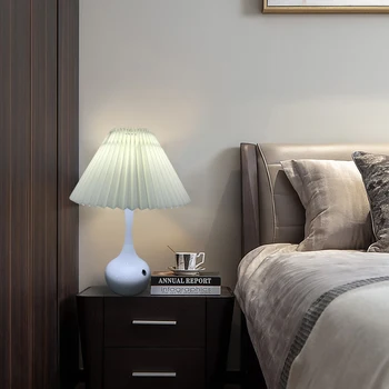 Modern Alb-Negru E27 LED Masă Lampă pentru Dormitor, Living Camera de Studiu Restaurant Noptiera Nordic Decor Iluminat Interior