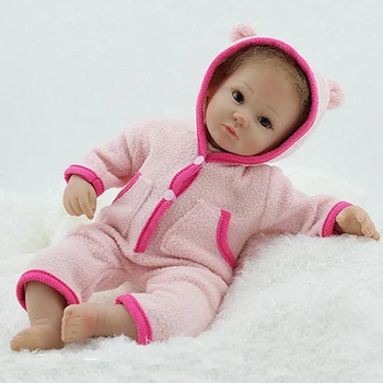 Renăscut Baby Doll Silicon Moale Realiste Nou-nascuti Adorabil Păpușă Jucărie 17 inch Fete de Moda Cadou Copil playmate Cadou de Crăciun