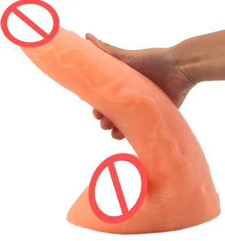 34*7.5 cm Imens Realistic Dildo Gigant Artificial Penis Mare Anus Stimula punctul G Feminin Masturbator Jucărie Sexuală Pentru Femei 5 Colo