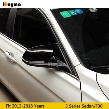 F30 M Style Negru Oglinda din Plastic capac Pentru BMW Seria 3 4 Usi Sedan 318i 320i 325i 330i 2013-2018 an Masina din spate oglindă capac