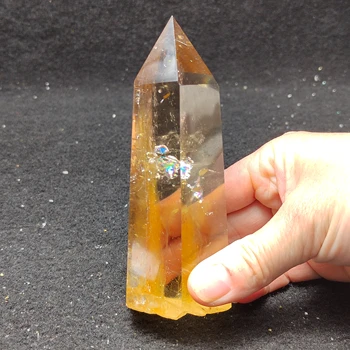 118.7 mmNatural lamaie cristal hexagonal, tijă de cuart Topaz punct frumos decor acasă de energie de vindecare Crystal Pyramid