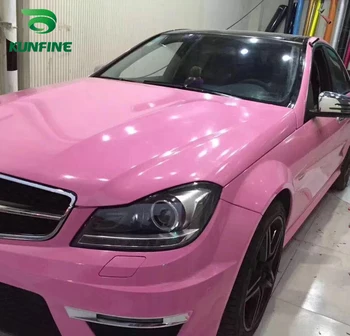 Auto Styling Folie Cina gloss roz Masina de Vinil Corp Autocolant autocolant Auto Cu Aer Bubble Gratuit Pentru Motociclete Masina