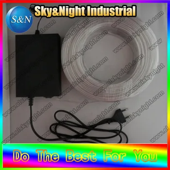 2.3 mm-100M de Lumină de Neon Flexibil EL Wire(CULOARE ALB)+Invertor 220V Cu Transport Gratuit