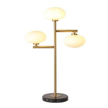 Nordic minimalist modern, lămpi de masă pentru living alb minge de sticlă de masă lumină de fier trepied lăptos cu balonul rotund lampa de birou Lectură
