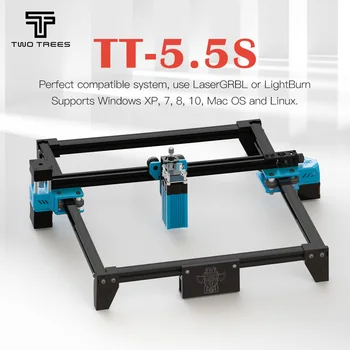 Twotrees 40W TT-5.5 S Portabil Mini BRICOLAJ Gravare cu Laser Masina de Mare Viteza de Gravare Laser Printer-Cutter pentru Lemn material Plastic Piele
