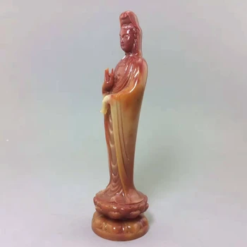 China Shoushan Piatră Vechi Sculptate De Mână, Buddism Doamne O Statuie