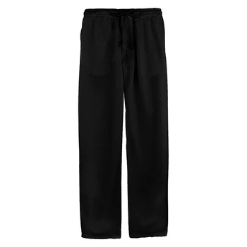Mens Pantaloni Casual, Simplu Lenjerie de pat din Bumbac Cool Pantaloni pentru Bărbați Îmbrăcăminte de Libertate Elastic Talie Pantaloni sex Masculin #w