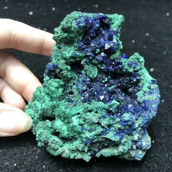 242.7 gMalachite cupru albastru cristal mineral decor piatra de cristal de vindecare de energie geologie predare colecție de bijuterii