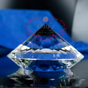 Mare Dimensiune 100mm 4 inch Stralucind de Cristal de Sticla Fateta Diamant Prespapier Biroul de Acasă de masa Decor de Masă