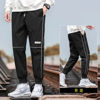 2021 vara noi nouă-punct de pantaloni pentru bărbați tendință de moda de culoare solidă picioare mici salopete pantaloni casual sport