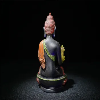 Mai devreme de colectie sculptate de mână, pictură pe sticlă (farmacist Buddha) Buddha familie de colectare ornamente